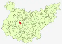 Расположение муниципалитета Асеучаль на карте провинции