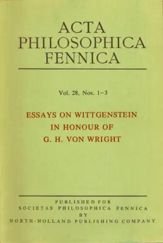 Acta Philosophica Fennica Vol. 28, 1976.