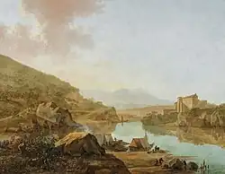 Итальянский речной пейзаж. 1673. Холст, масло. Частное собрание