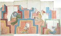 Стукковые рельефы на фасаде храма в Акан-Че