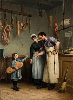 Сцена в лавке мясника («Что-нибудь для кота»), 1882