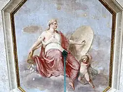 Деталь фрески плафона вестибюля первого этажа виллы Поджо-а-Кайано