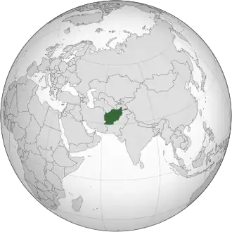 Афганистан на карте мира