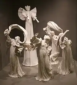 Композиция из пяти фигур. 1900. Бисквит