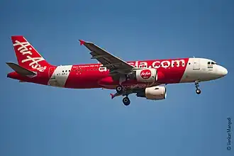 AirAsia India Airbus A320-200 в классической ливрее