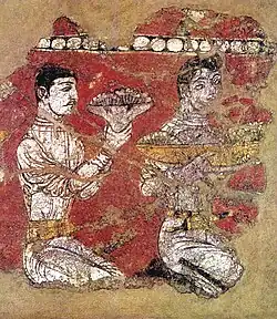 Буддийская фреска Аджина-Тепе, Таджикистан, VII-VIII вв. н. э.