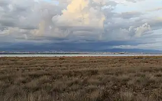 Вид на озеро с южной стороны зимой 2017 г.