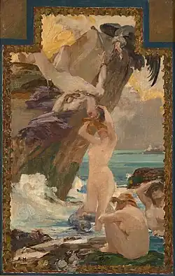 Прометей и Океаниды. Эскиз декоративной росписи.