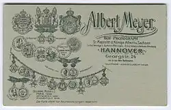 Карточка Мейера в Гановере.