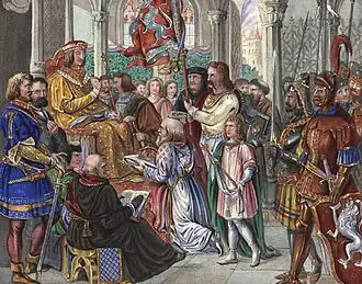 Иоганн Георг Хильтеншпергер. «Альбрехт III отказывается от чешской короны» (ок. 1825)