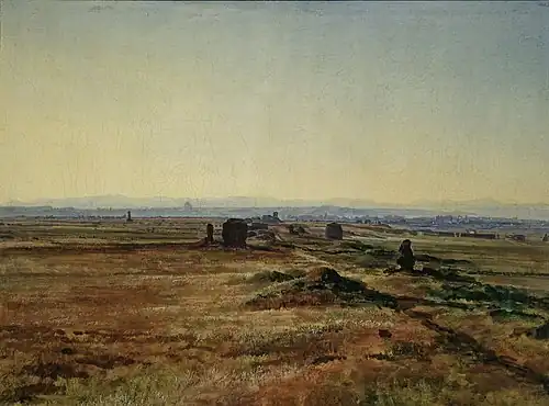 Александр Иванов. Аппиева дорога при закате солнца. 1845