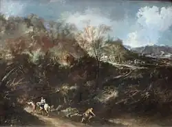 Маньяско. Пейзаж с дорогой в горах