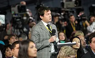 Александр Жестков на большой пресс-конференции В. Путина 19 декабря 2013 г.