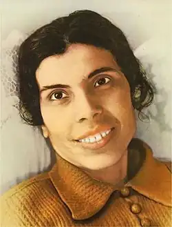 Портрет Блаженной Алешандрины на молитвенной карточке