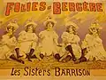 Альфред Шубрак. Реклама выступления сестер Баррисон, около 1895 года