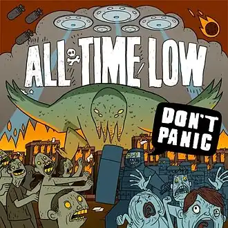 Обложка альбома All Time Low «Don’t Panic» (2012)