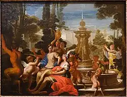 Aллегорическая сцена в саду. 1690-е. Холст, масло. Художественный музей Блантона, Остин, США