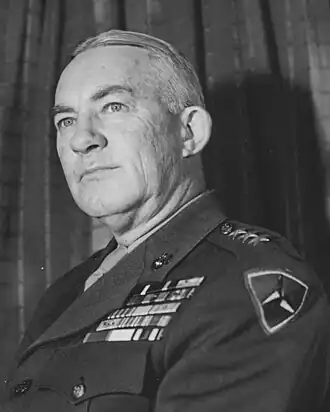 A black and white image of Allen Turnage, a white male in his Marine Corps dress uniform