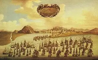 Прибытие англо-голландского флота к Барселоне, 1706