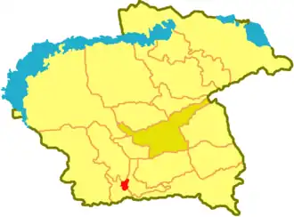 Кербулакский район на карте