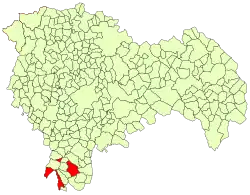 Расположение муниципалитета на карте провинции