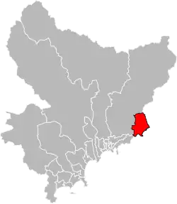 Ментона на карте