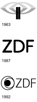Исторические логотипы ZDF с 1962 по 2001 годы