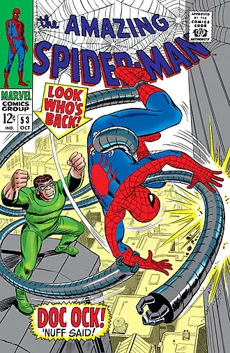 Обложка The Amazing Spider-Man #53 (июль 1967).Художник — Джон Ромита-старший.