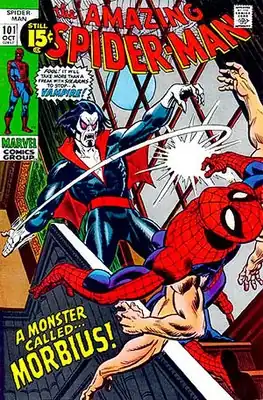 Обложка выпуска The Amazing Spider-Man #101 (октябрь 1971).  Художник Гил Кейн.