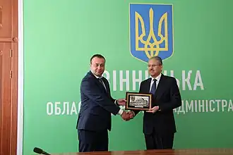 Встреча Посла Узбекистана в Украине Алишера Курманова (справа) с представителями Винницкой области