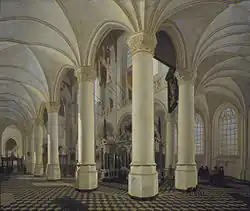 Aмбулаторий Новой церкви в Делфте. 1651. Дерево, масло. Маурицхёйс, Гаага