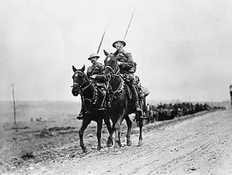 Солдаты 9-го уланского полка у Премона, 9 октября 1918 года