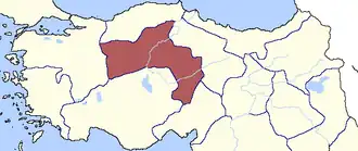 Эялет Анкара на карте