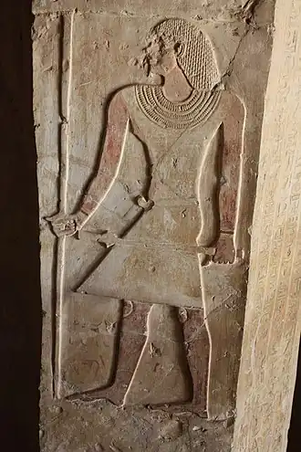 Изображение Анхтифи из его гробницы в Эль-Миалла. XXI в. до н. э.