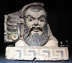 Антефикс в виде головы Силена. 500-490 гг. до н. э. Антиквариум Римского форума