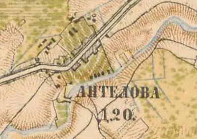 План деревни Антелево. 1885 год