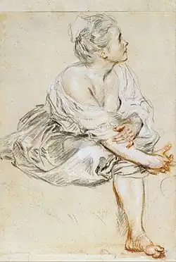 Сидящая женщина. 1715—1717. Библиотека и музей Моргана, Нью-Йорк