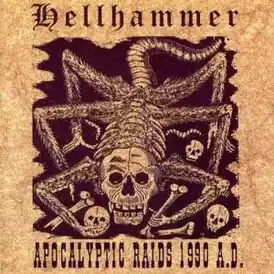 Обложка альбома Hellhammer «Apocalyptic Raids» (1984)