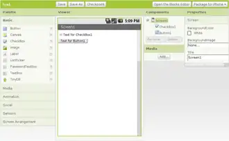 Скриншот программы App Inventor