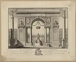 Триумфальная арка во славу короля. Офорт