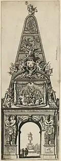 Триумфальная арка. Площадь дофина. По рисунку Ш. Лебрена. Ок. 1660. Офорт