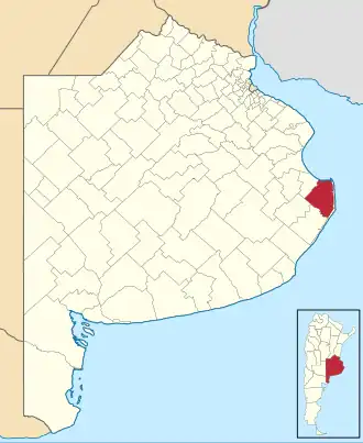 Муниципалитет Хенераль-Лавалье на карте