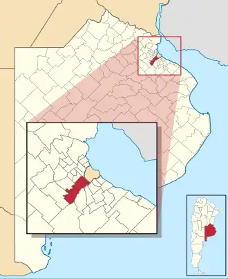 Муниципалитет Ла-Матанса на карте