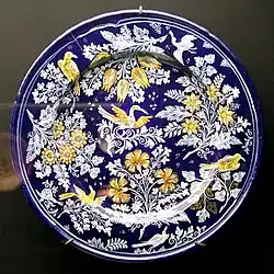 Персидский стиль с фоном «неверского синего». 1670-е гг.