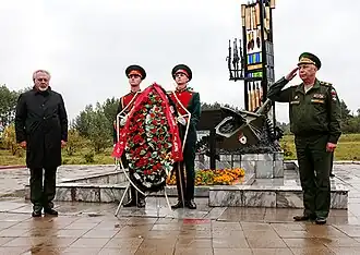 Возложение венков к памятнику танкистам в Кубинке,6 сентября 2013 г.