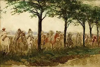 Кавалерия мамби. Рисунок Армандо Менокаля