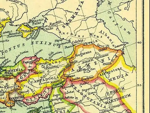 Историческая карта античной Передней Азии, 1907 г.