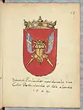 Герб Южной Финляндии из «Шведского гербовника» (Armorial suédois) (1562)