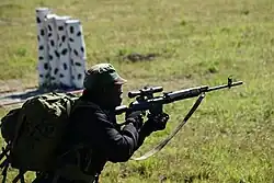 Индивидуальная стрельба из СВД на конкурсе «Отличники войсковой разведки».