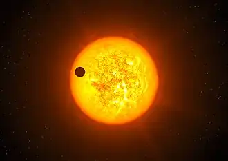 COROT-9 и её планета в представлении художника.